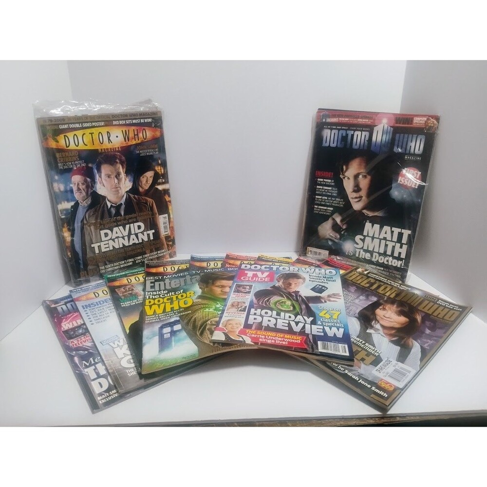 DOCTOR WHO MAGAZINE 12 CT LOT W 2X POSTERS & 2 BONUS ISSUES
